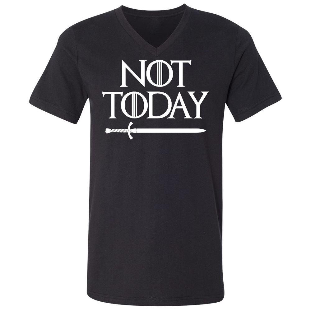 Unisex V-Neck T-Shirt - 6VK8F97Y - Black - 1