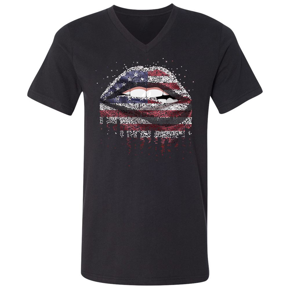 Unisex V-Neck T-Shirt - VAPHYMMY - Black - 1