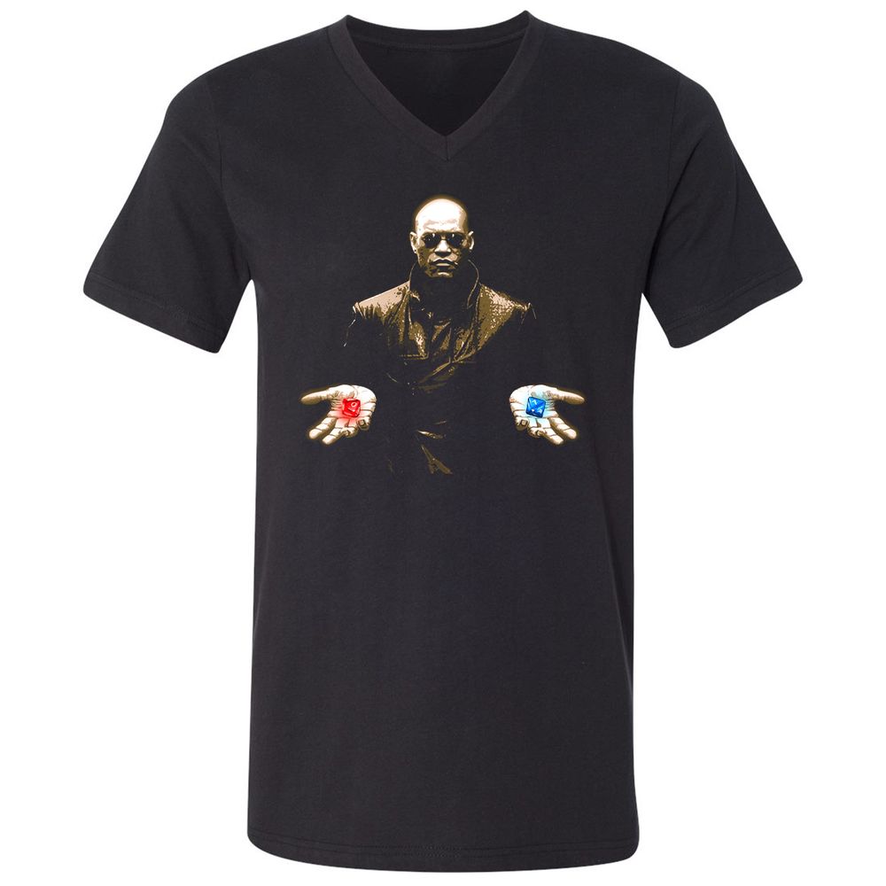 Unisex V-Neck T-Shirt - KVHFVMAC - Black - 1