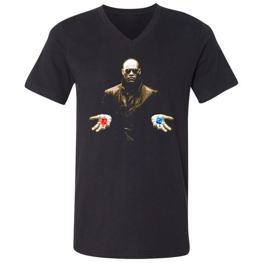 Unisex V-Neck T-Shirt - KVHFVMAC - Black - 1