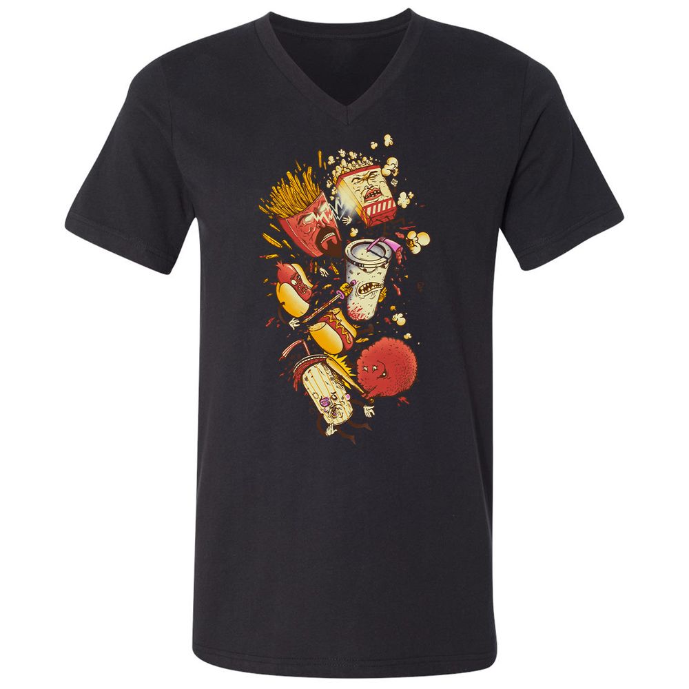 Unisex V-Neck T-Shirt - EFBJG8E1 - Black - 1