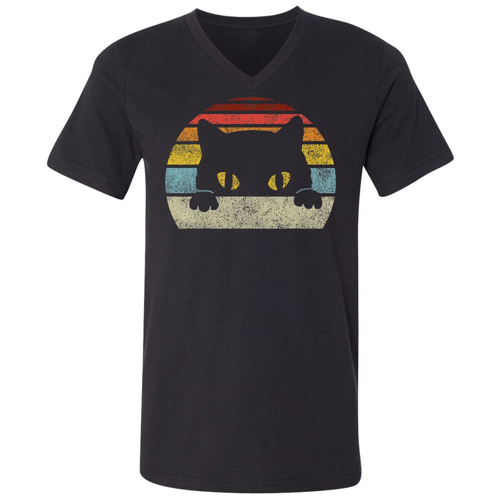 Unisex V-Neck T-Shirt - 8424QMBJ - Black - 1