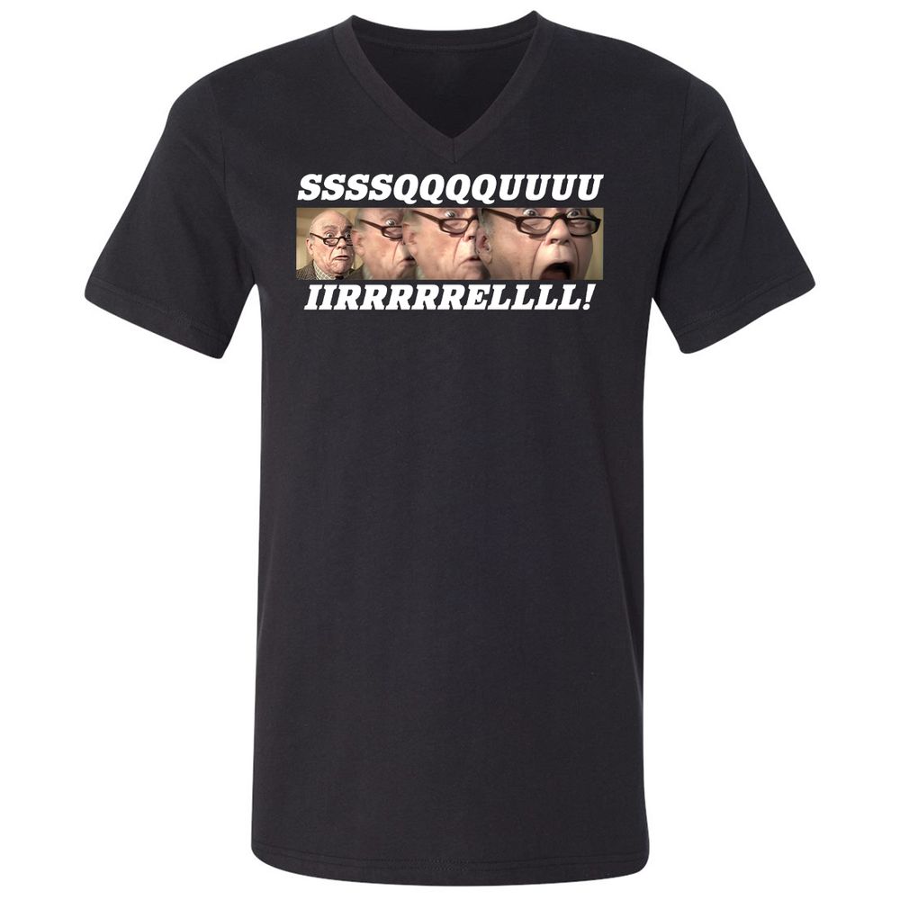 Unisex V-Neck T-Shirt - XFKQ9VVU - Black - 1