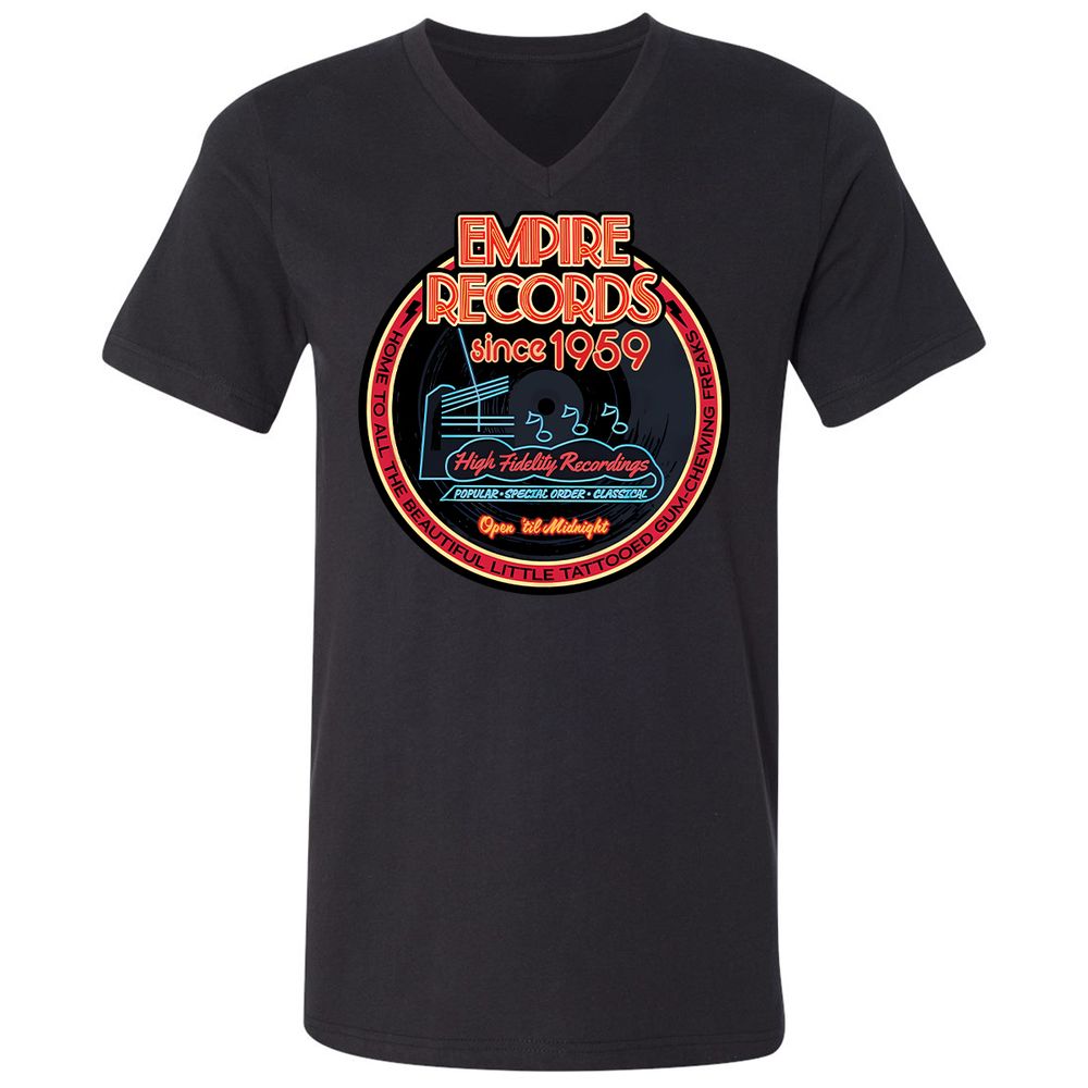Unisex V-Neck T-Shirt - DXHM2546 - Black - 1