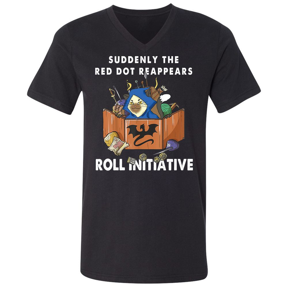 Unisex V-Neck T-Shirt - RWCTBEAH - Black - 1