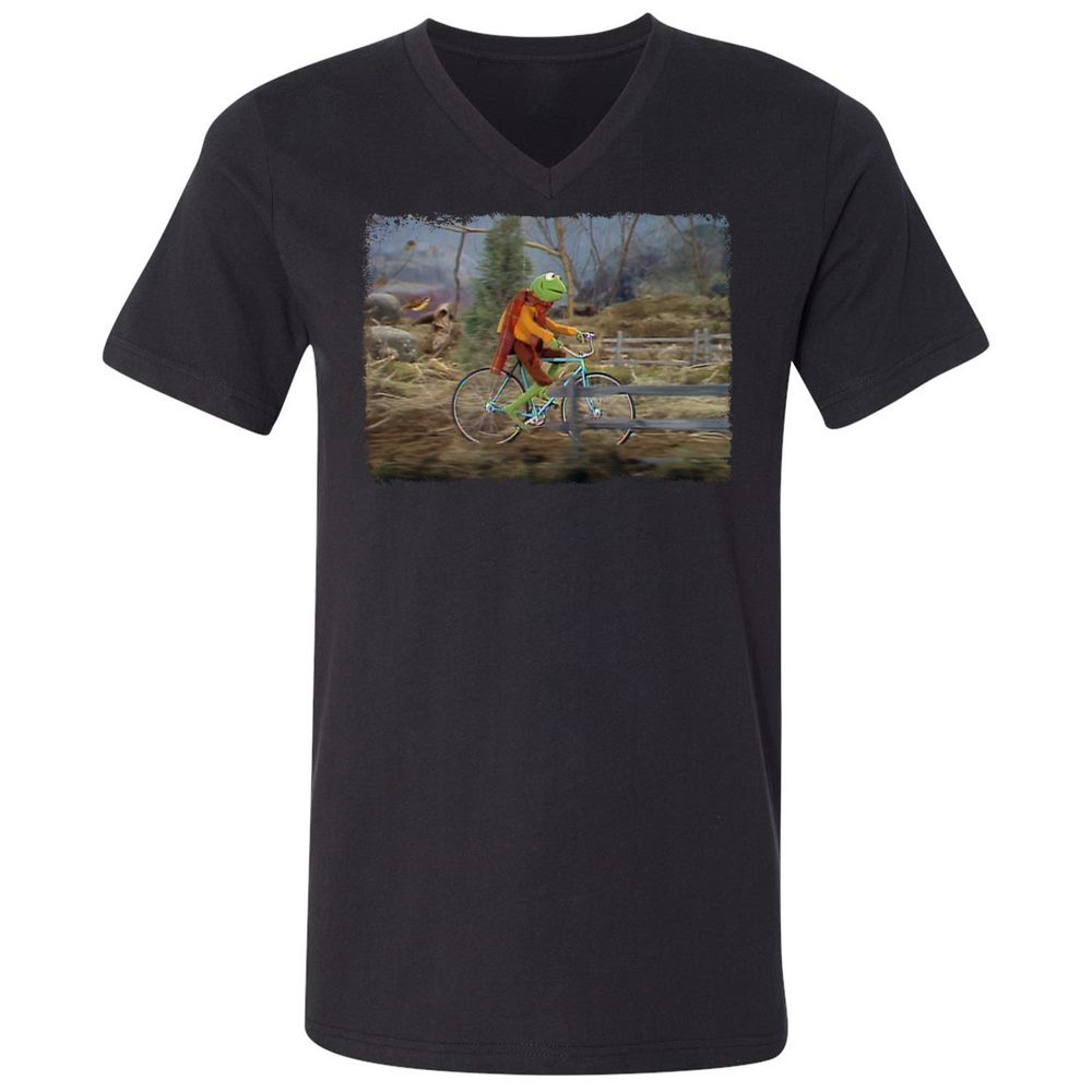 Unisex V-Neck T-Shirt - GNDHAHKS - Black - 1
