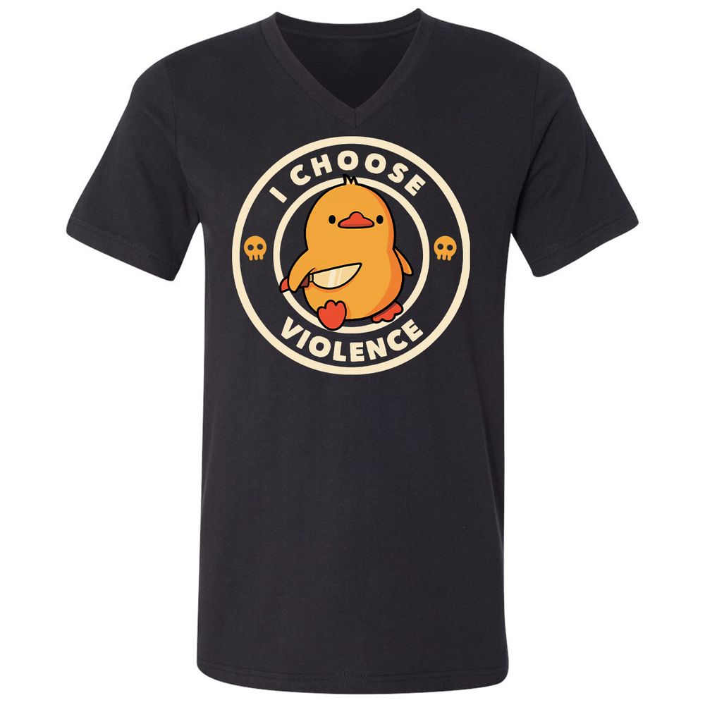 Unisex V-Neck T-Shirt - K9V2VAXA - Black - 1