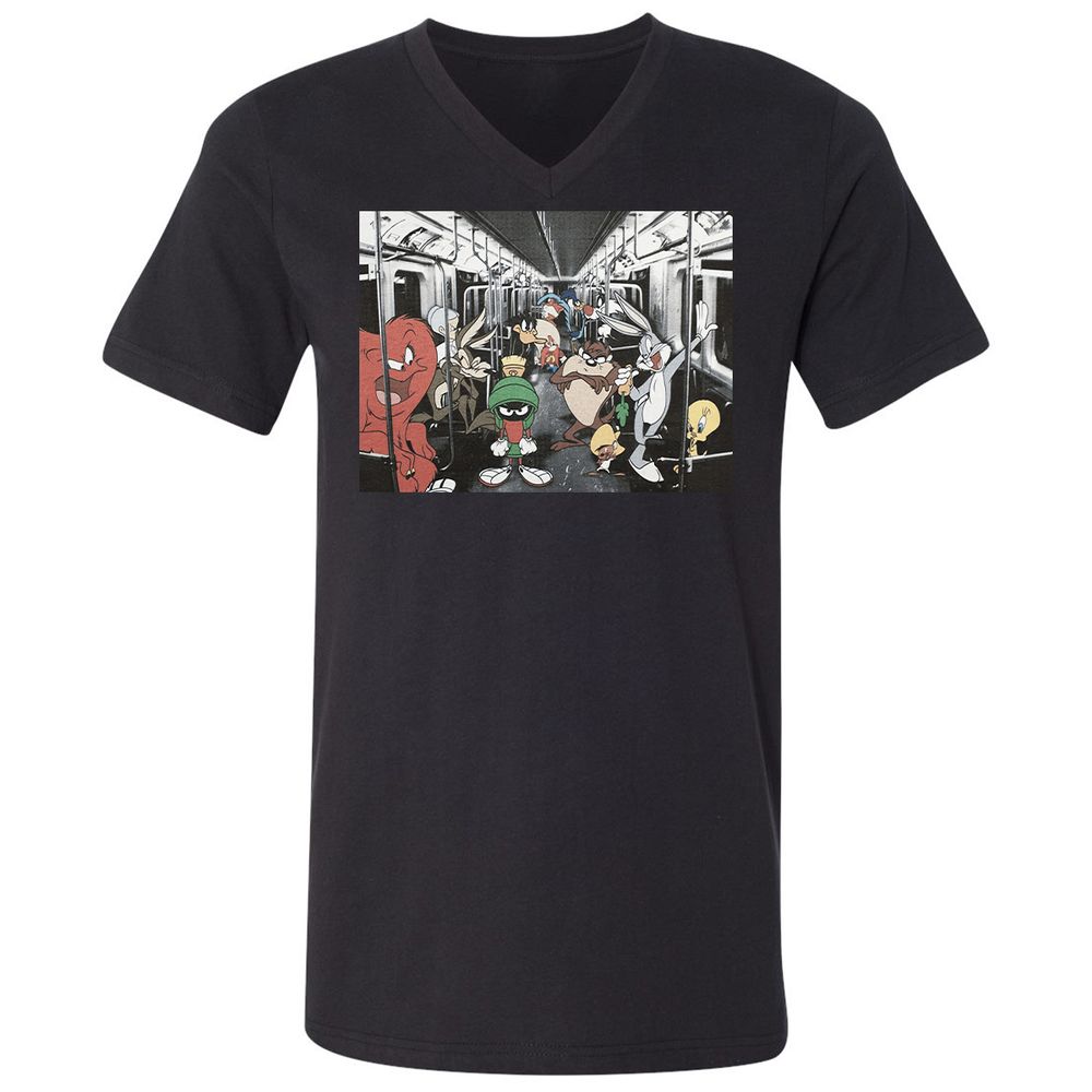 Unisex V-Neck T-Shirt - 2E9CCWFK - Black - 1