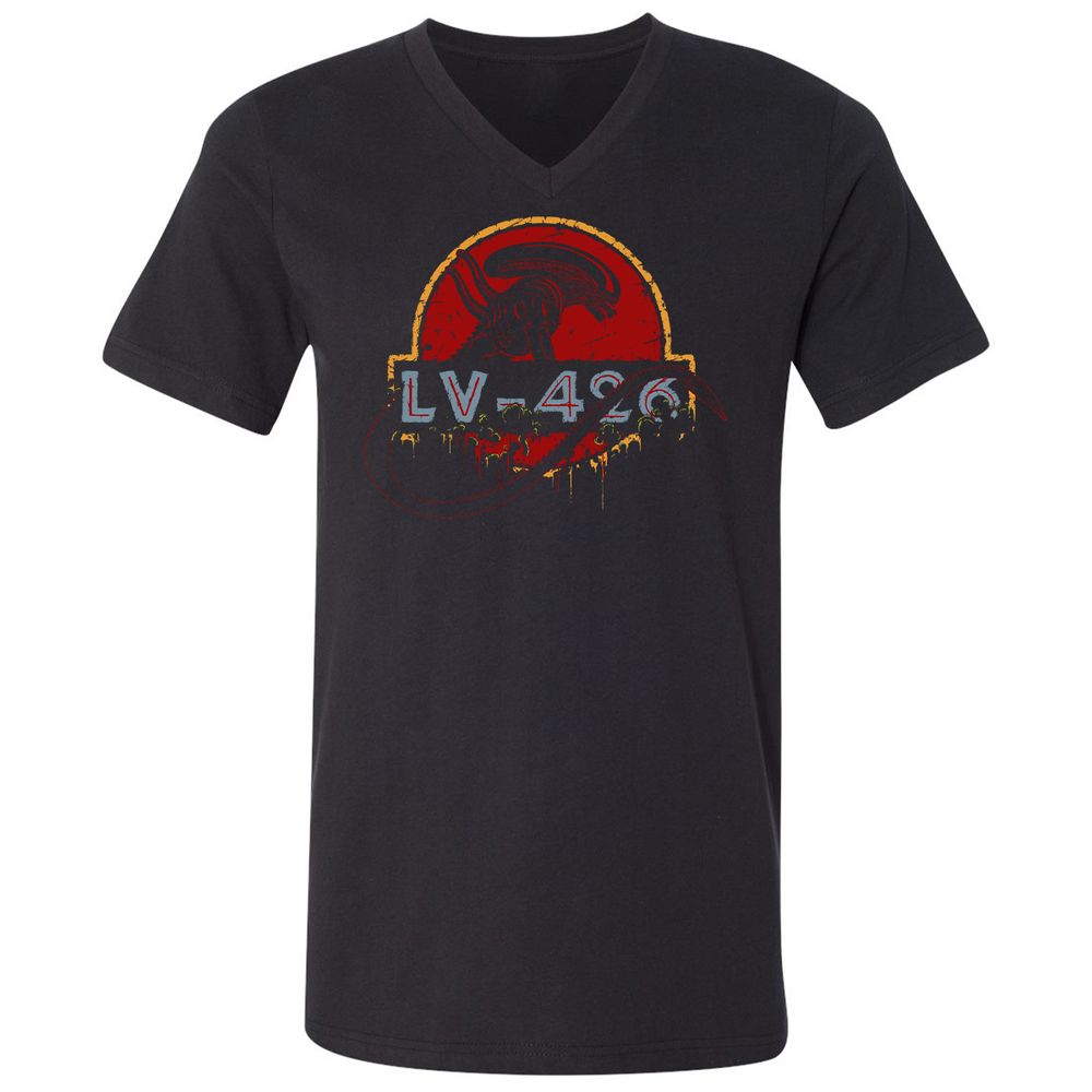 Unisex V-Neck T-Shirt - XSSY5KBZ - Black - 1