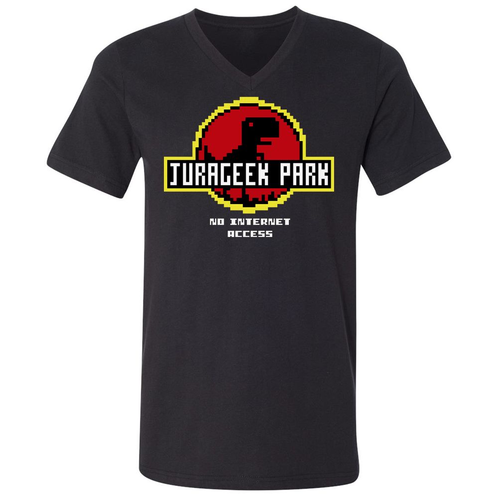 Unisex V-Neck T-Shirt - 4W82YVUN - Black - 1