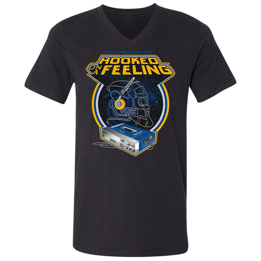 Unisex V-Neck T-Shirt - 5P16F5DF - Black - 1