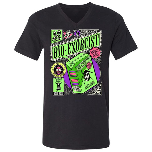 Unisex V-Neck T-Shirt - MJYZQLCX - Black - 1