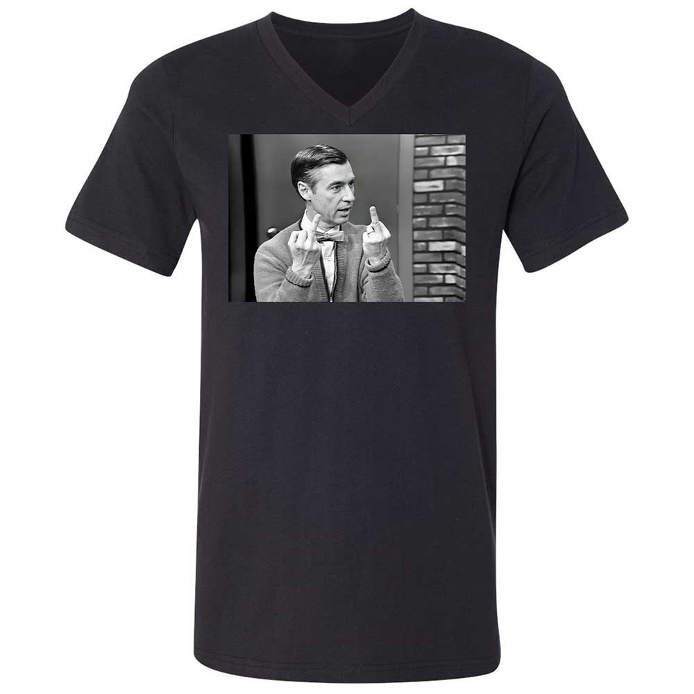 Unisex V-Neck T-Shirt - 2Y5HJG7Z - Black - 1