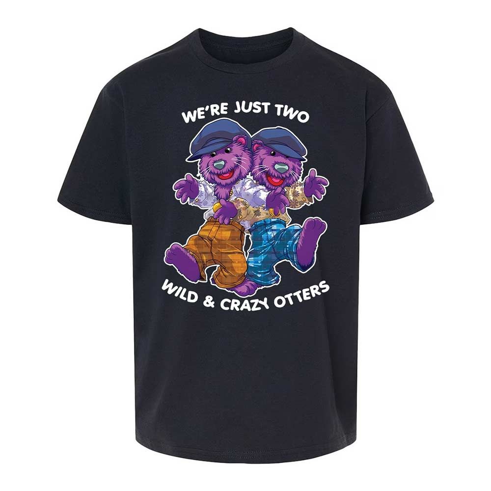 Two wild & crazy otters - Black - 1