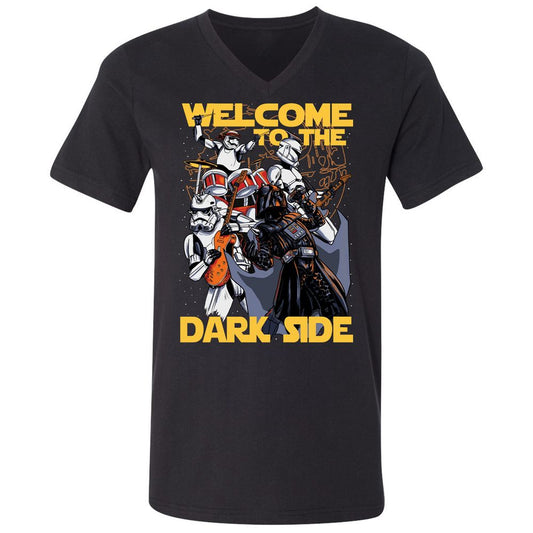 Unisex V-Neck T-Shirt - WXU3FY1G - Black - 1