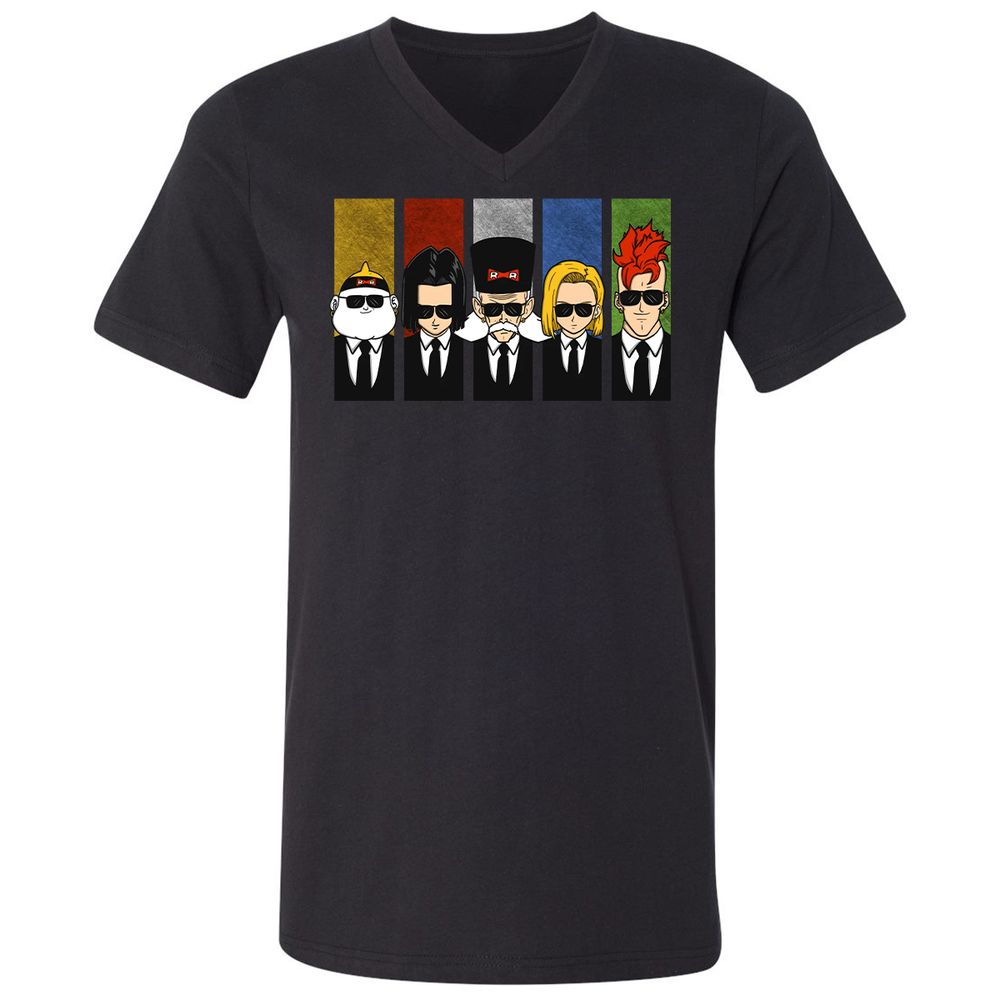 Unisex V-Neck T-Shirt - LMQ5EZGB - Black - 1