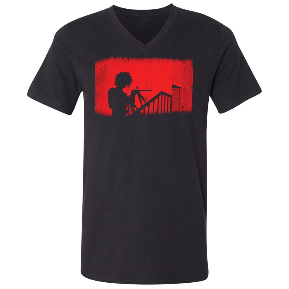 Unisex V-Neck T-Shirt - 84LWF29U - Black - 1