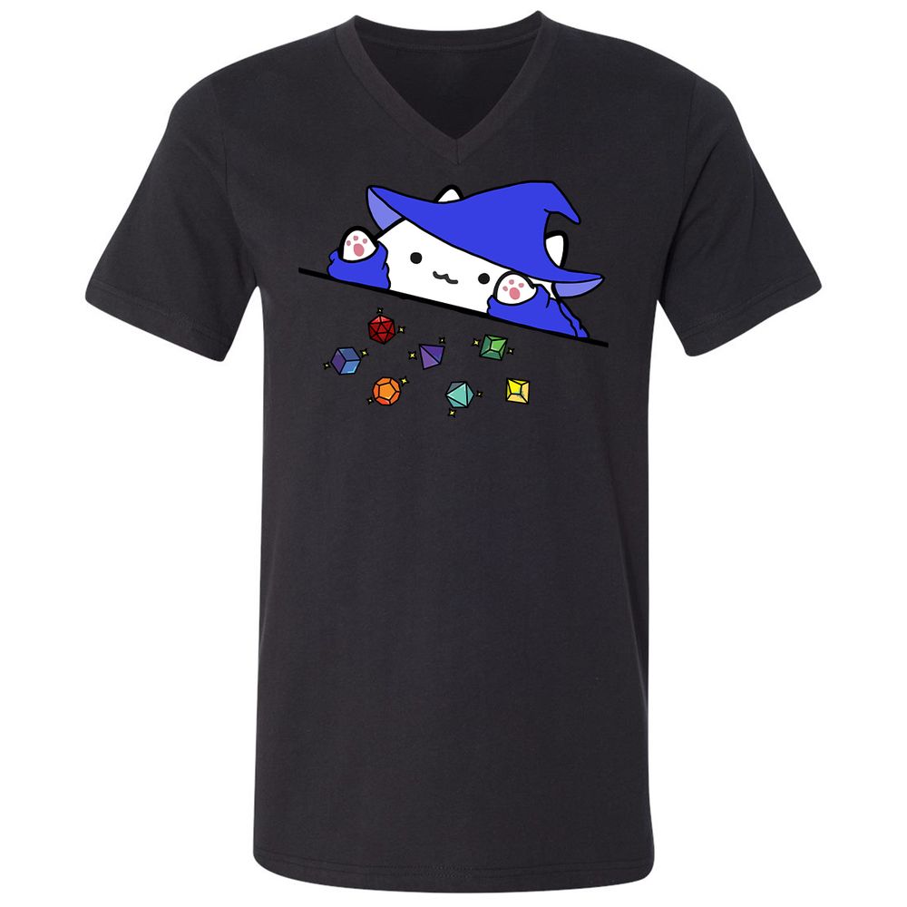 Unisex V-Neck T-Shirt - ZUYVRRDU - Black - 1