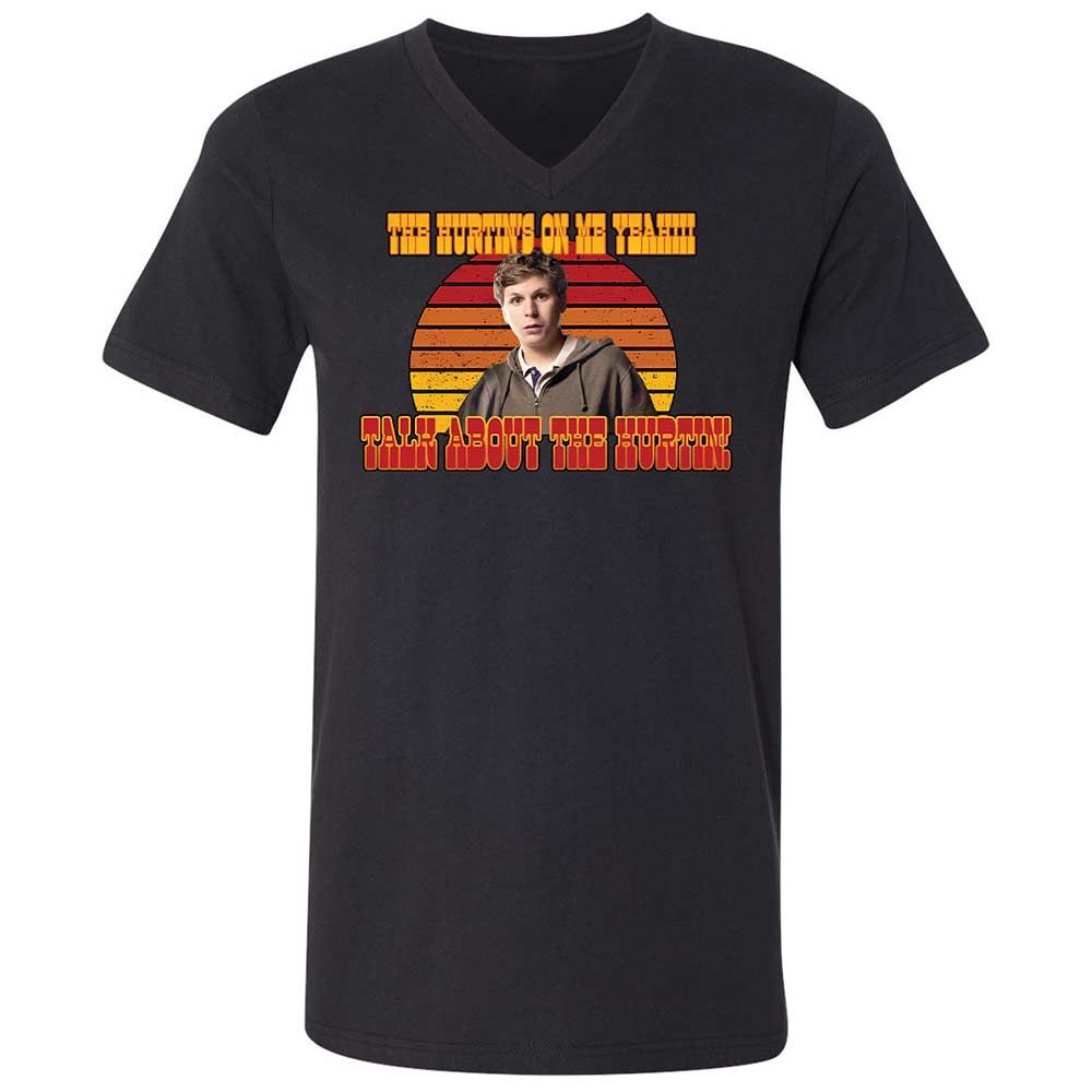 Unisex V-Neck T-Shirt - E3SKWTEG - Black - 1