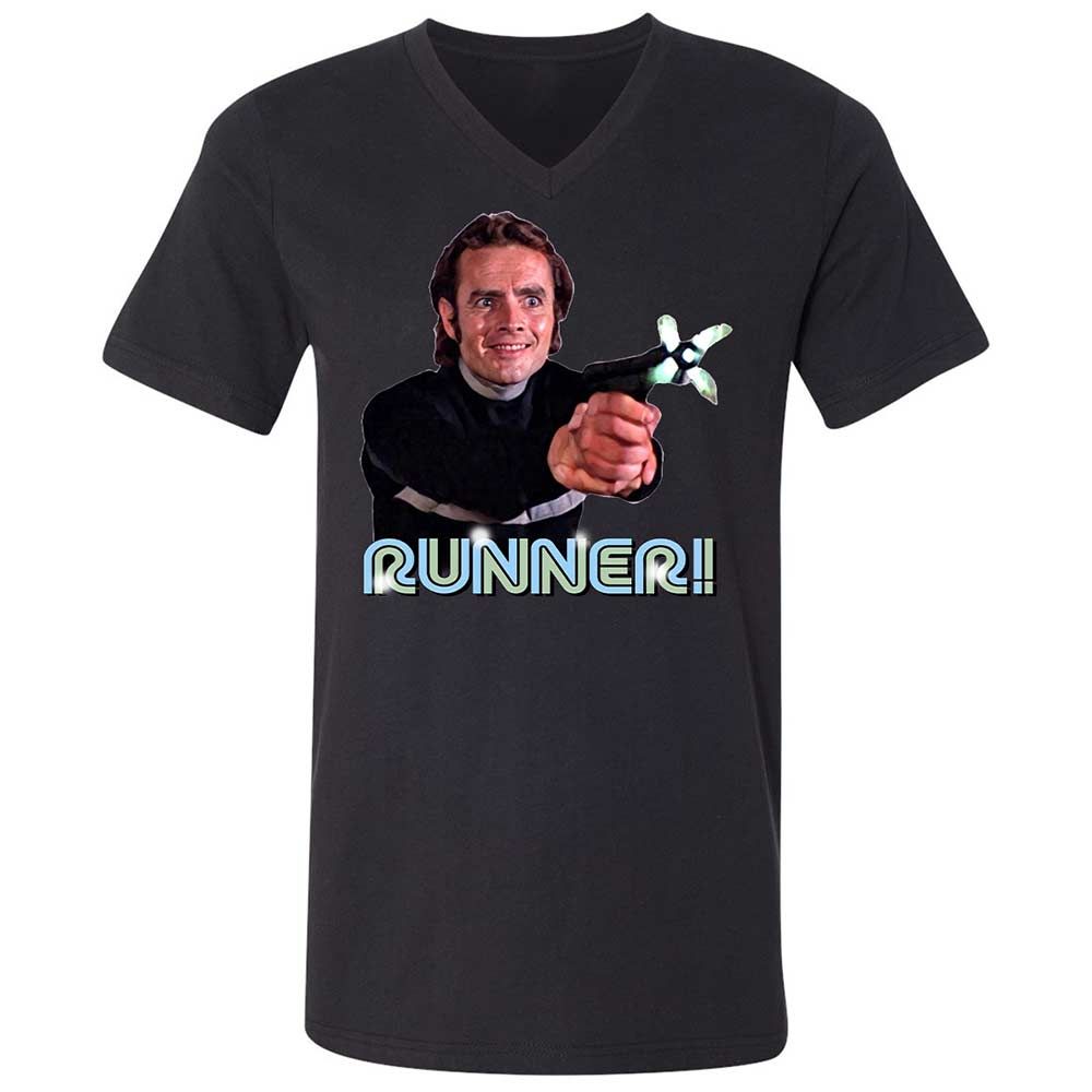 Unisex V-Neck T-Shirt - VF2DUEJH - Black - 1