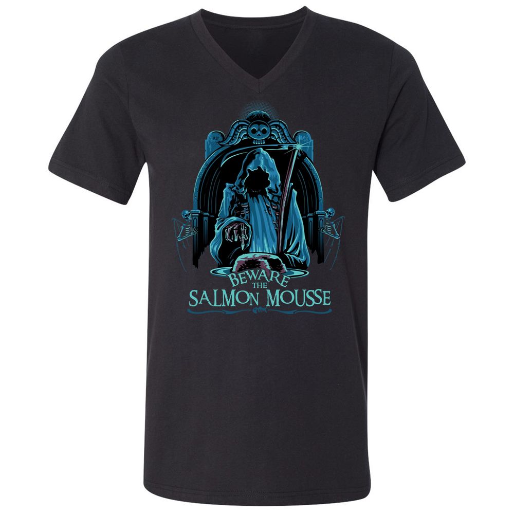 Unisex V-Neck T-Shirt - 87RCCKQN - Black - 1