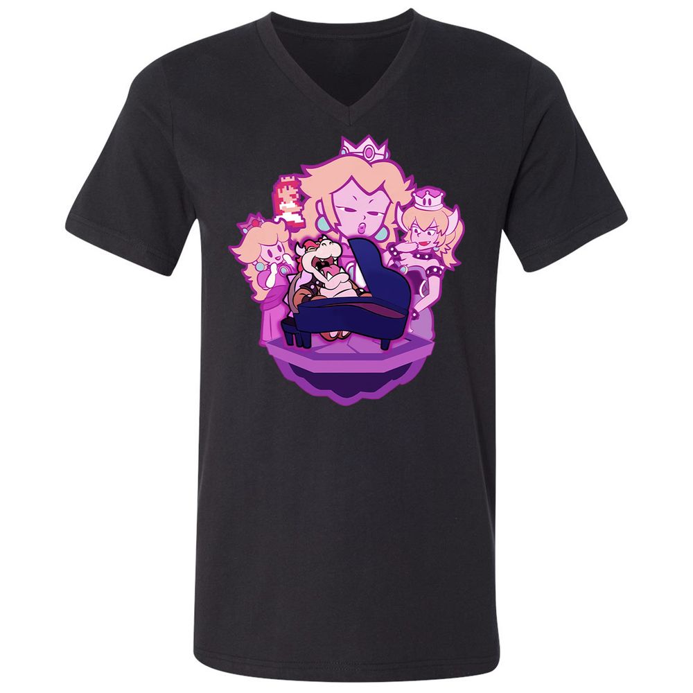 Unisex V-Neck T-Shirt - 1PBRJDFS - Black - 1
