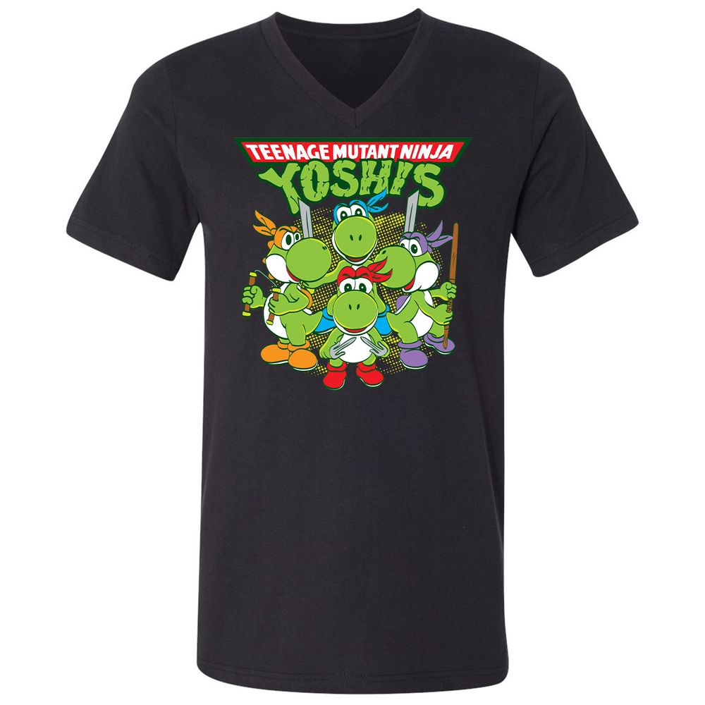 Unisex V-Neck T-Shirt - NQ8VWBHV - Black - 1