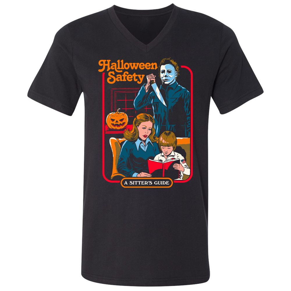 Unisex V-Neck T-Shirt - MFZVLC44 - Black - 1