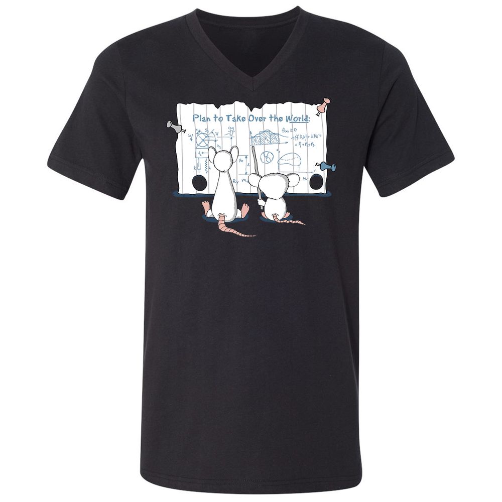 Unisex V-Neck T-Shirt - ED2JNN24 - Black - 1