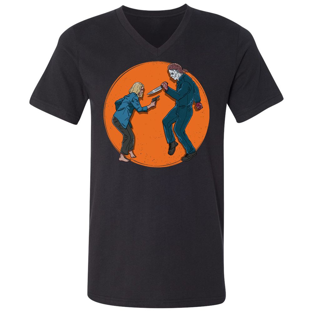 Unisex V-Neck T-Shirt - LCX7PLGK - Black - 1