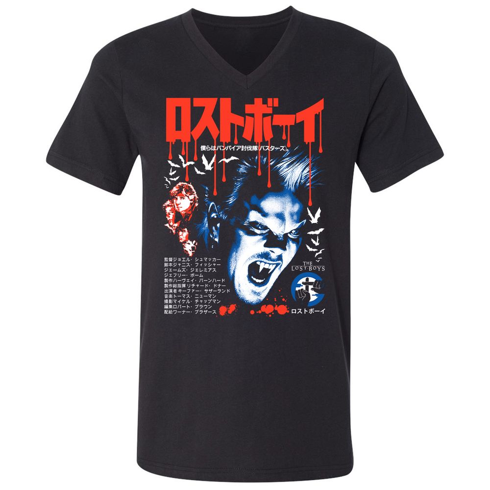 Unisex V-Neck T-Shirt - BYF9K245 - Black - 1