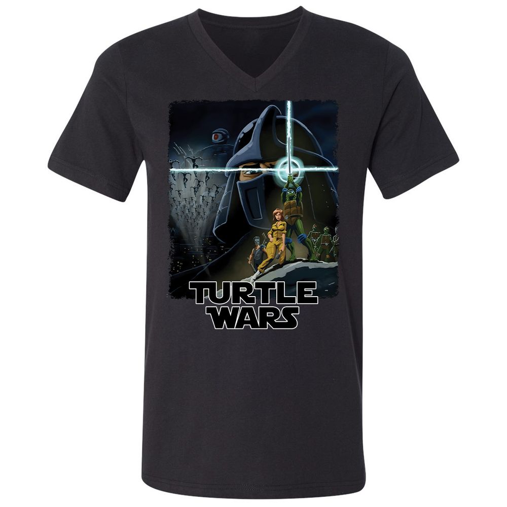 Unisex V-Neck T-Shirt - 7TR9XD6Q - Black - 1