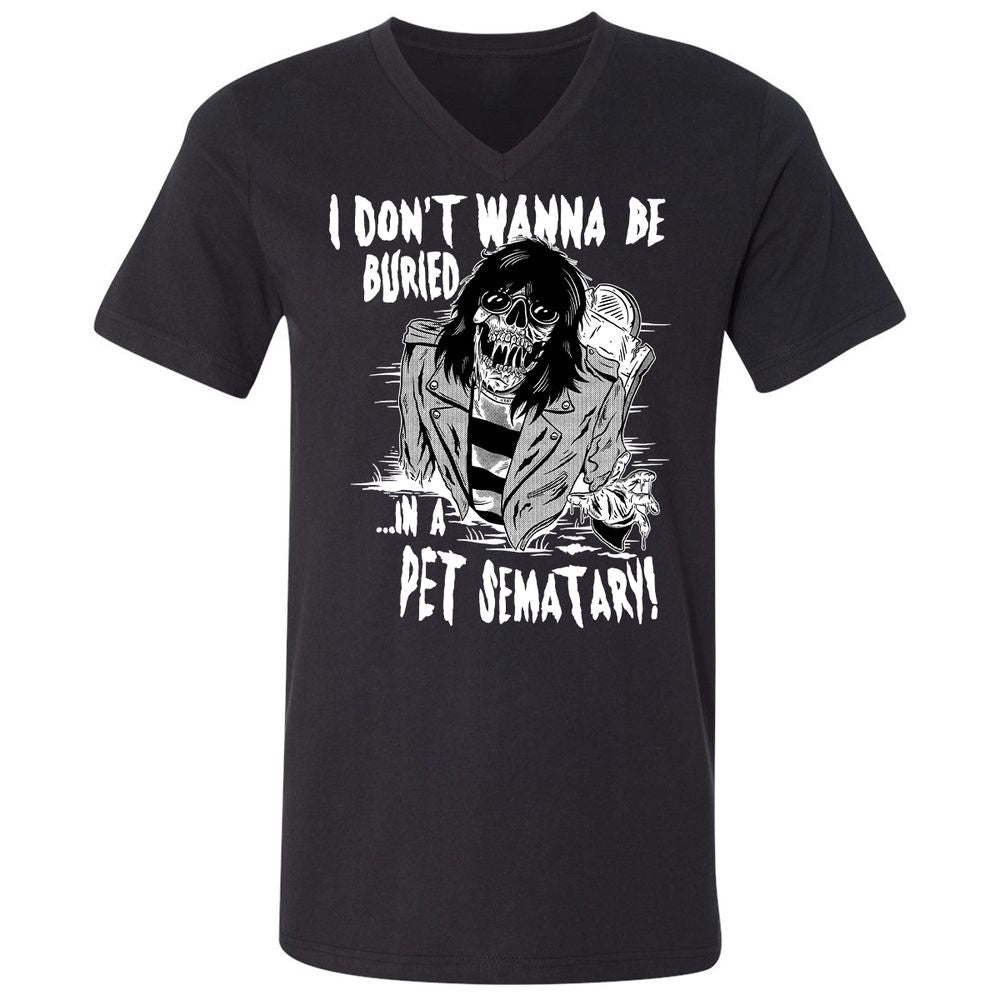 Unisex V-Neck T-Shirt - 52U8K8U5 - Black - 1