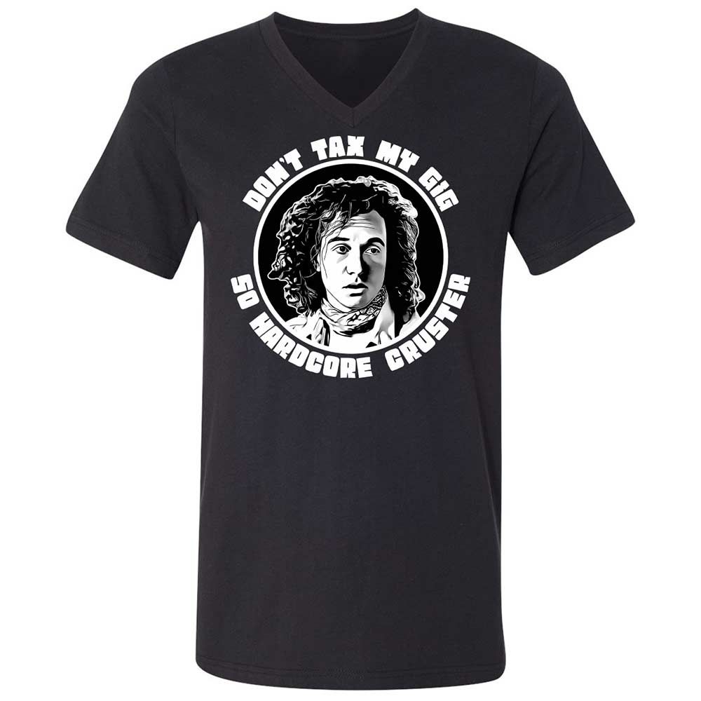 Unisex V-Neck T-Shirt - 5F8L6DXV - Black - 1
