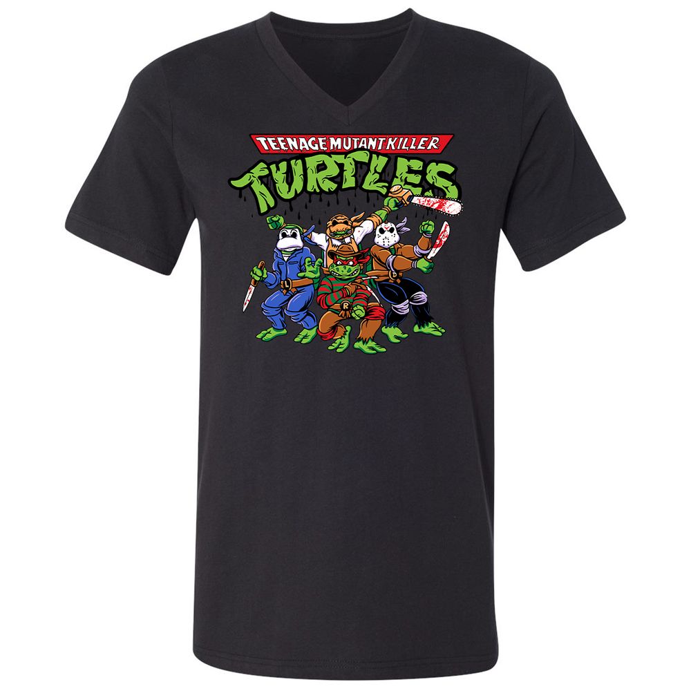 Unisex V-Neck T-Shirt - KUDUTGSL - Black - 1