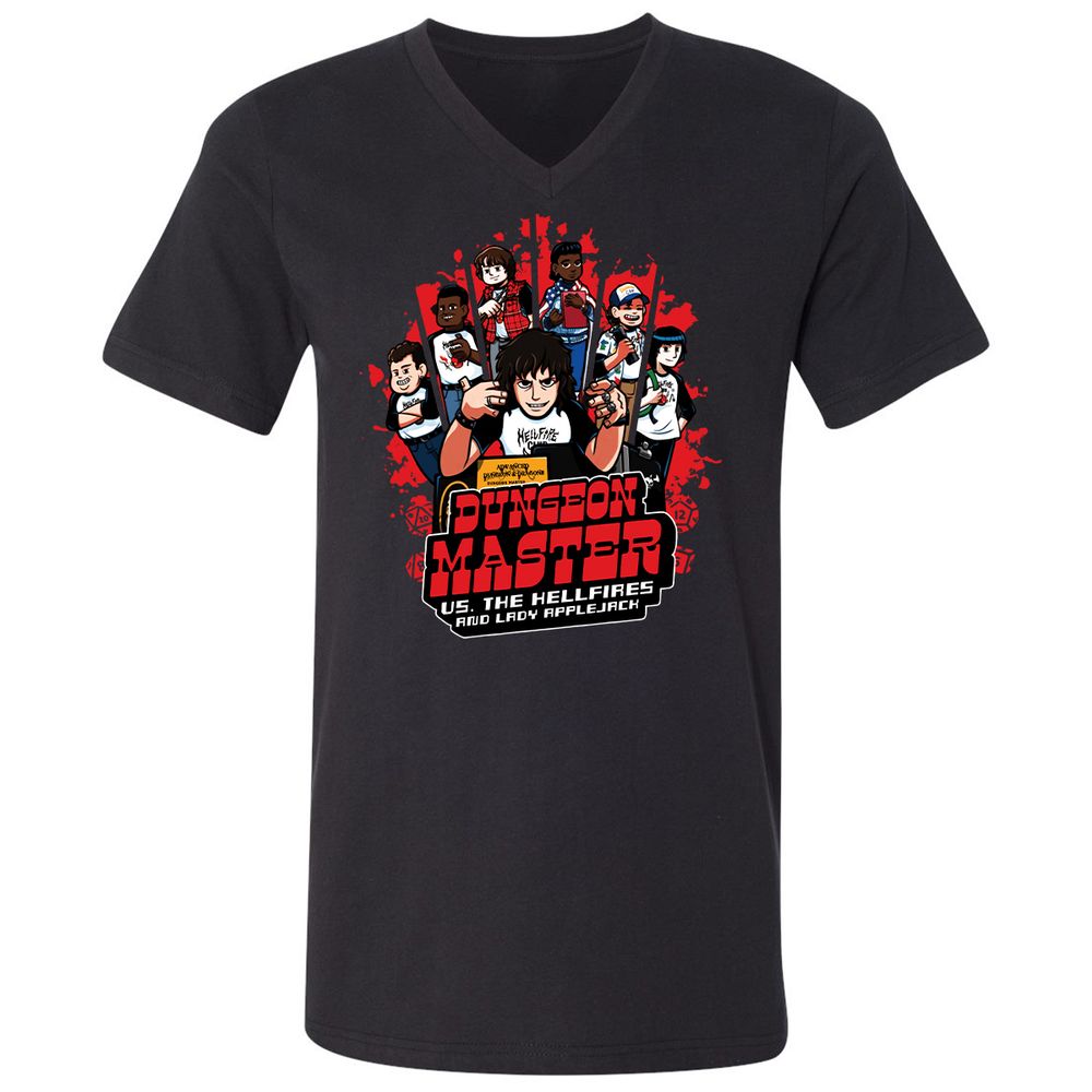Unisex V-Neck T-Shirt - RQMBGYP1 - Black - 1
