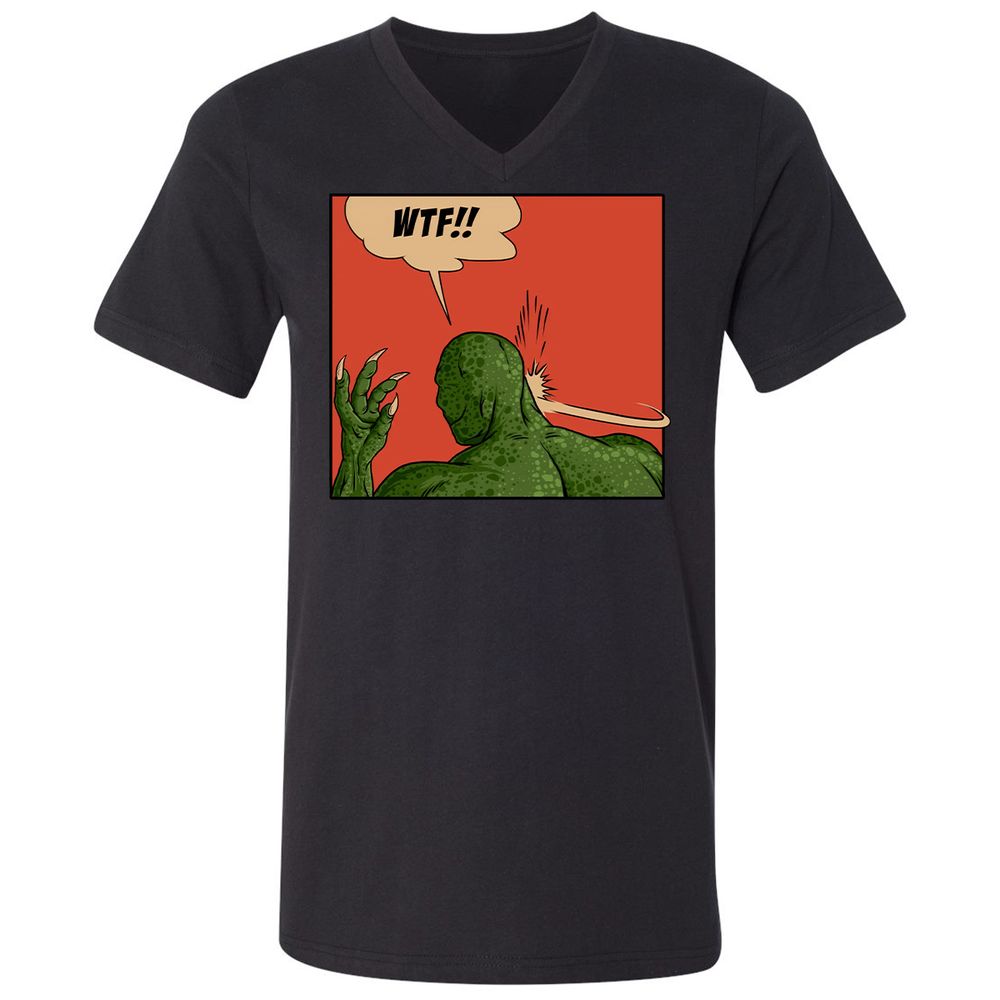 Unisex V-Neck T-Shirt - UXC267KC - Black - 1