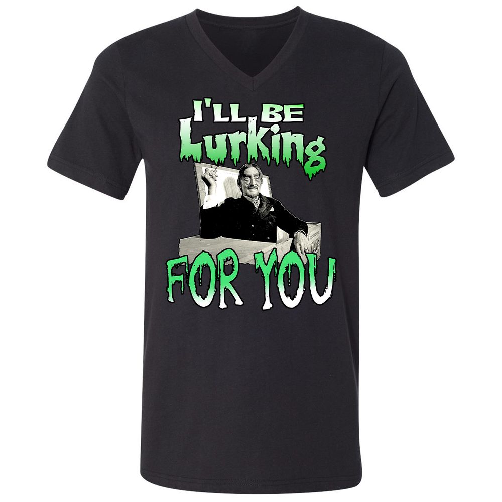 Unisex V-Neck T-Shirt - HTW4R57V - Black - 1