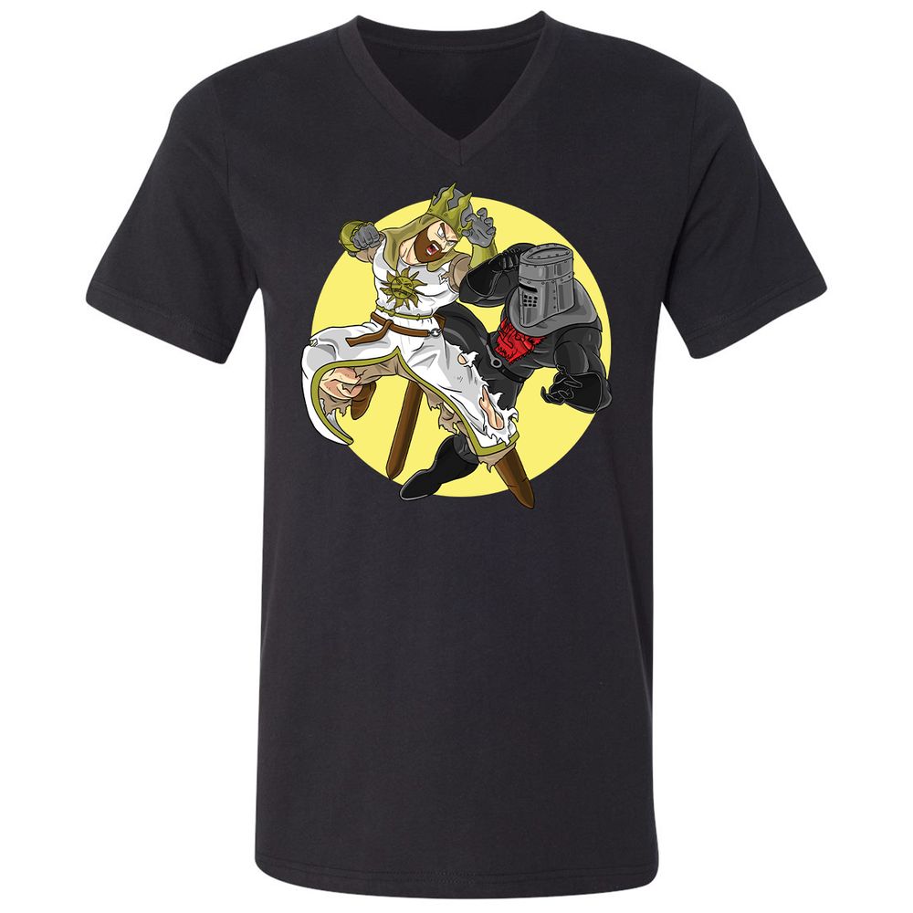 Unisex V-Neck T-Shirt - K7SDAG3S - Black - 1