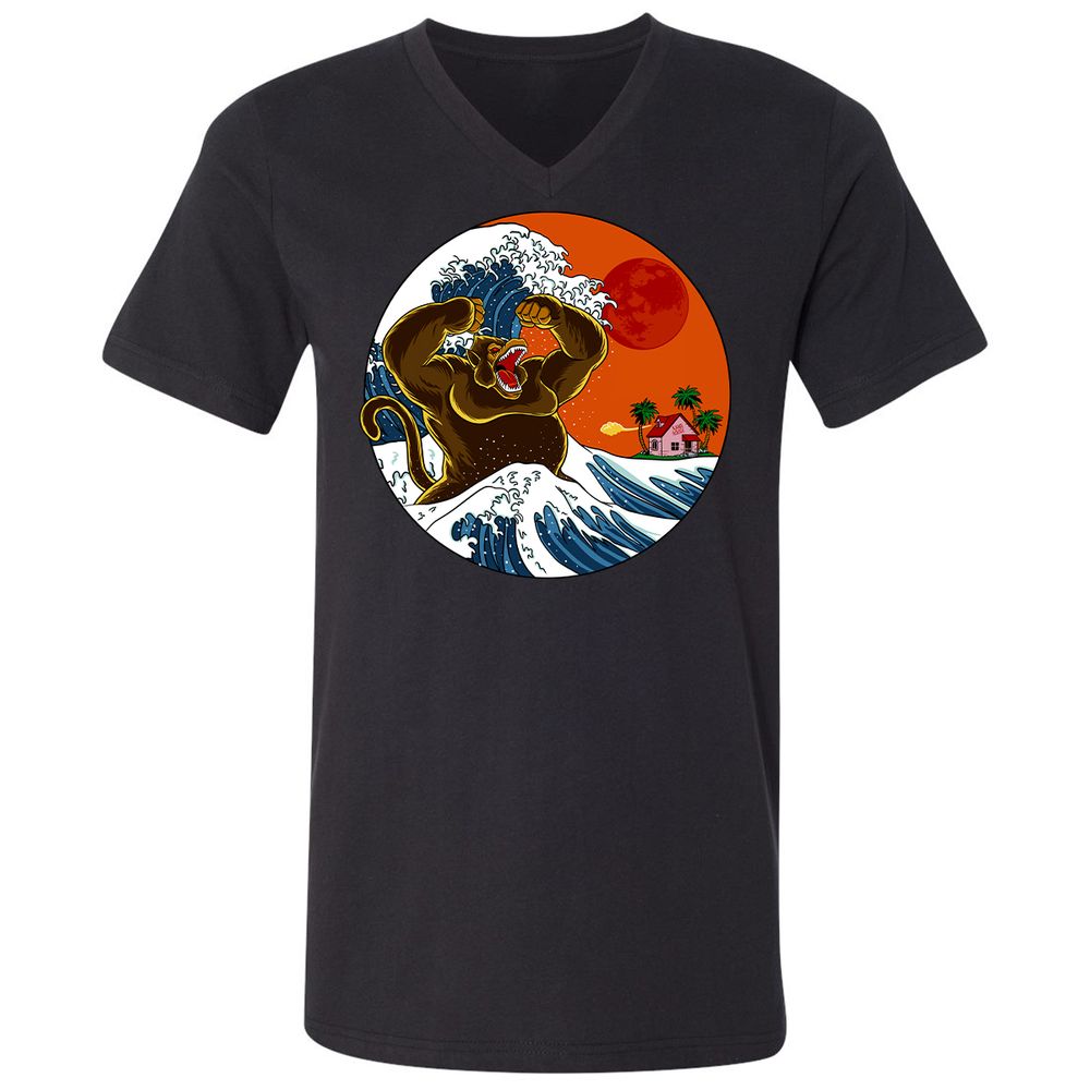 Unisex V-Neck T-Shirt - S7944W6C - Black - 1