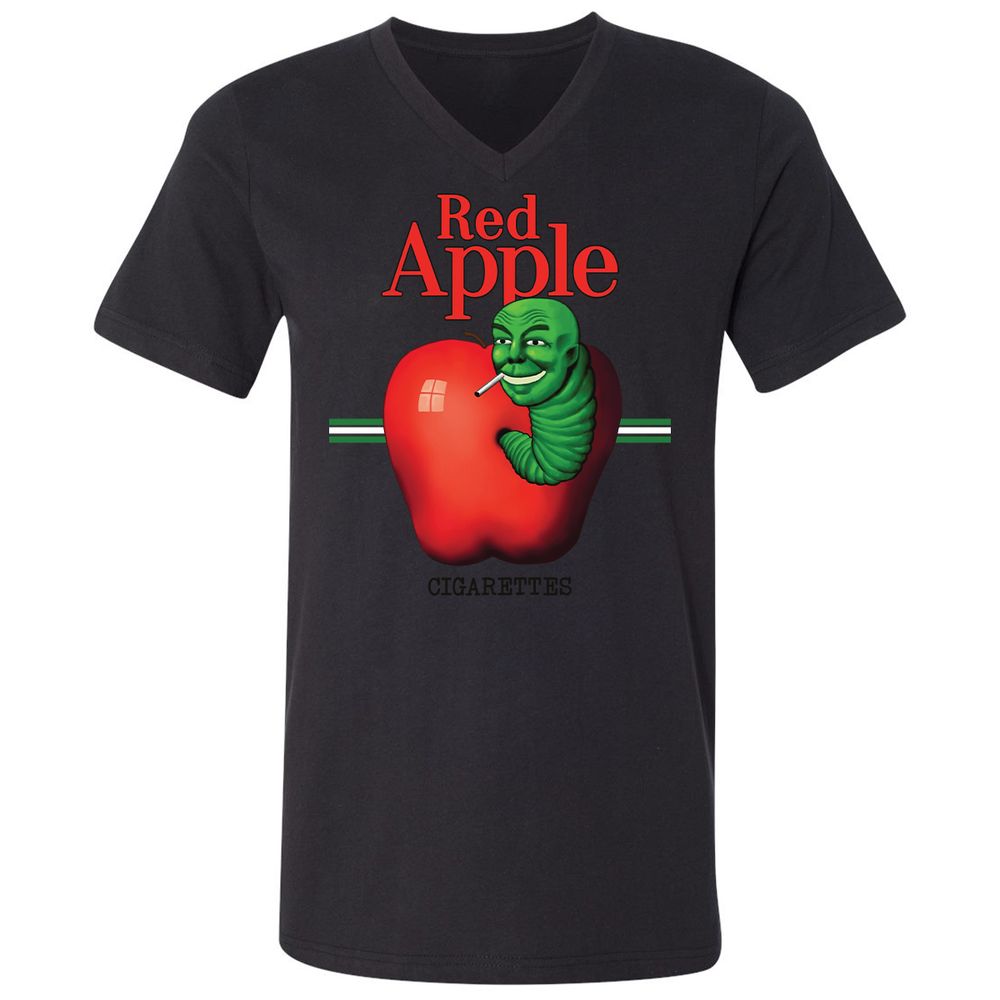 Unisex V-Neck T-Shirt - H1GKJLPJ - Black - 1