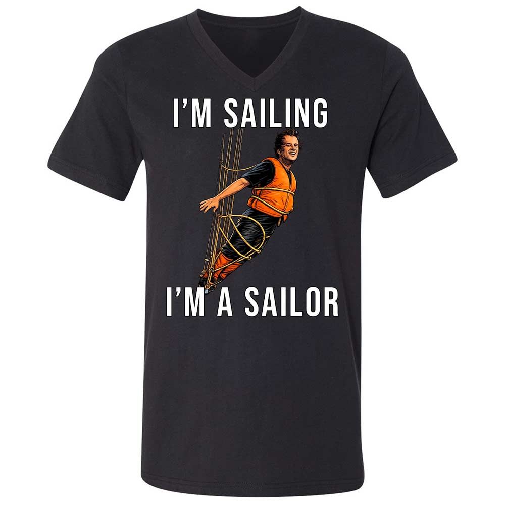 Unisex V-Neck T-Shirt - 3K1K1XGT - Black - 1