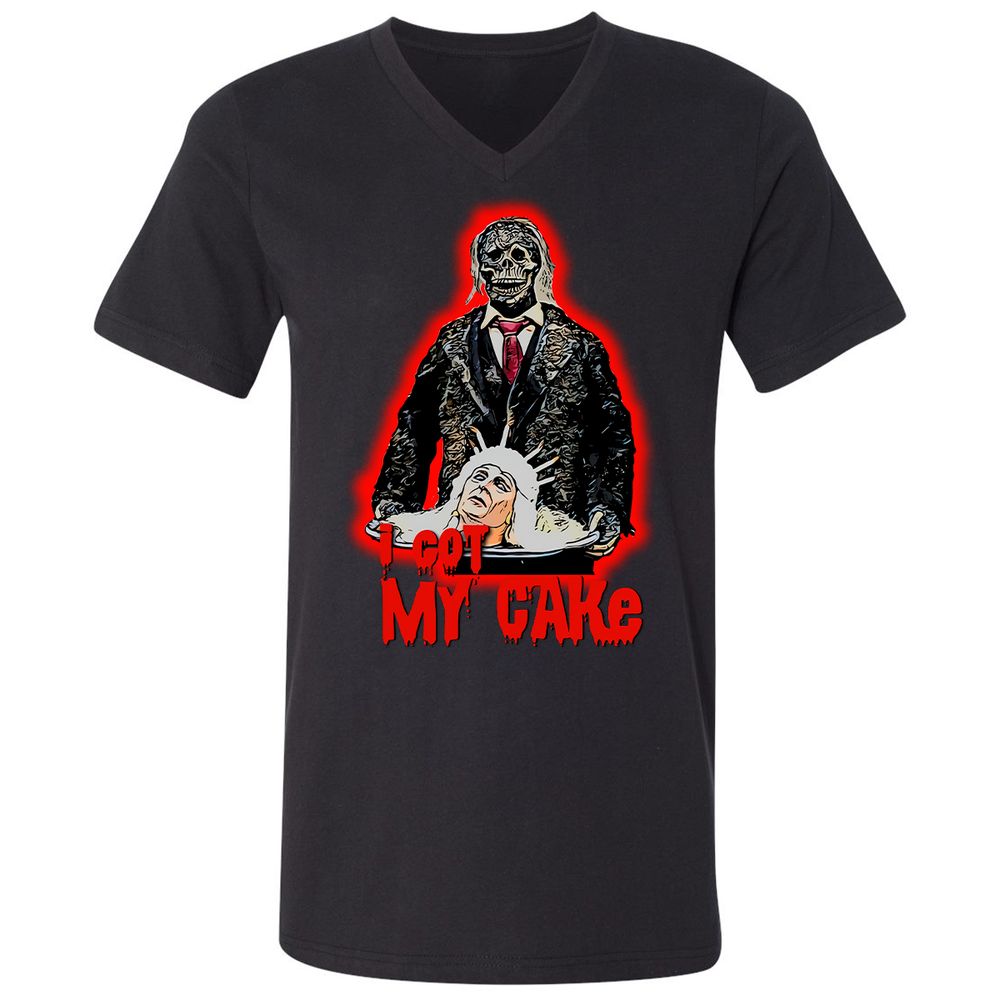 Unisex V-Neck T-Shirt - 45PAND11 - Black - 1
