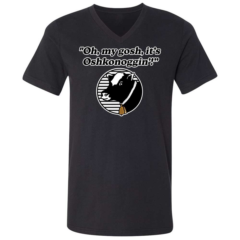 Unisex V-Neck T-Shirt - 1P4VD1AQ - Black - 1
