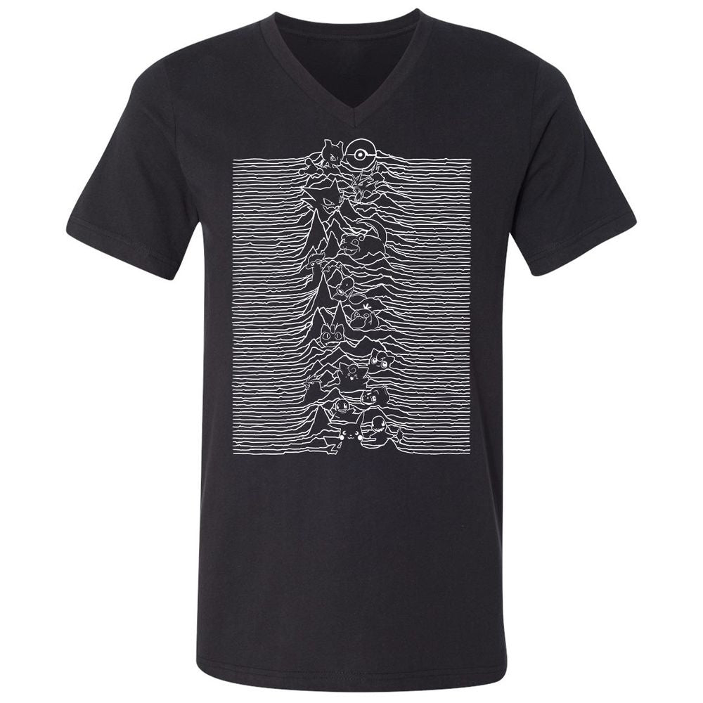 Unisex V-Neck T-Shirt - YJ9FECFB - Black - 1