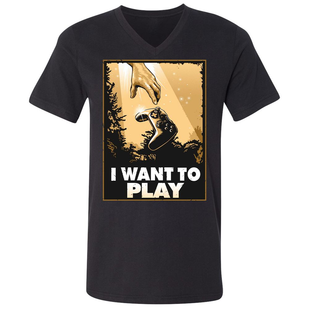 Unisex V-Neck T-Shirt - MPCLFU3J - Black - 1