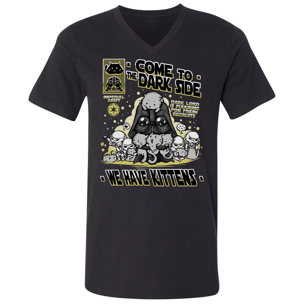 Unisex V-Neck T-Shirt - 8MREJQKL - Black - 1