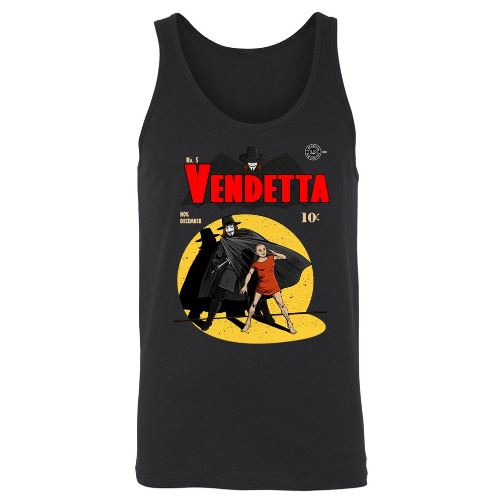 Unisex Jersey Tank - NAVY3HED - Black - 1