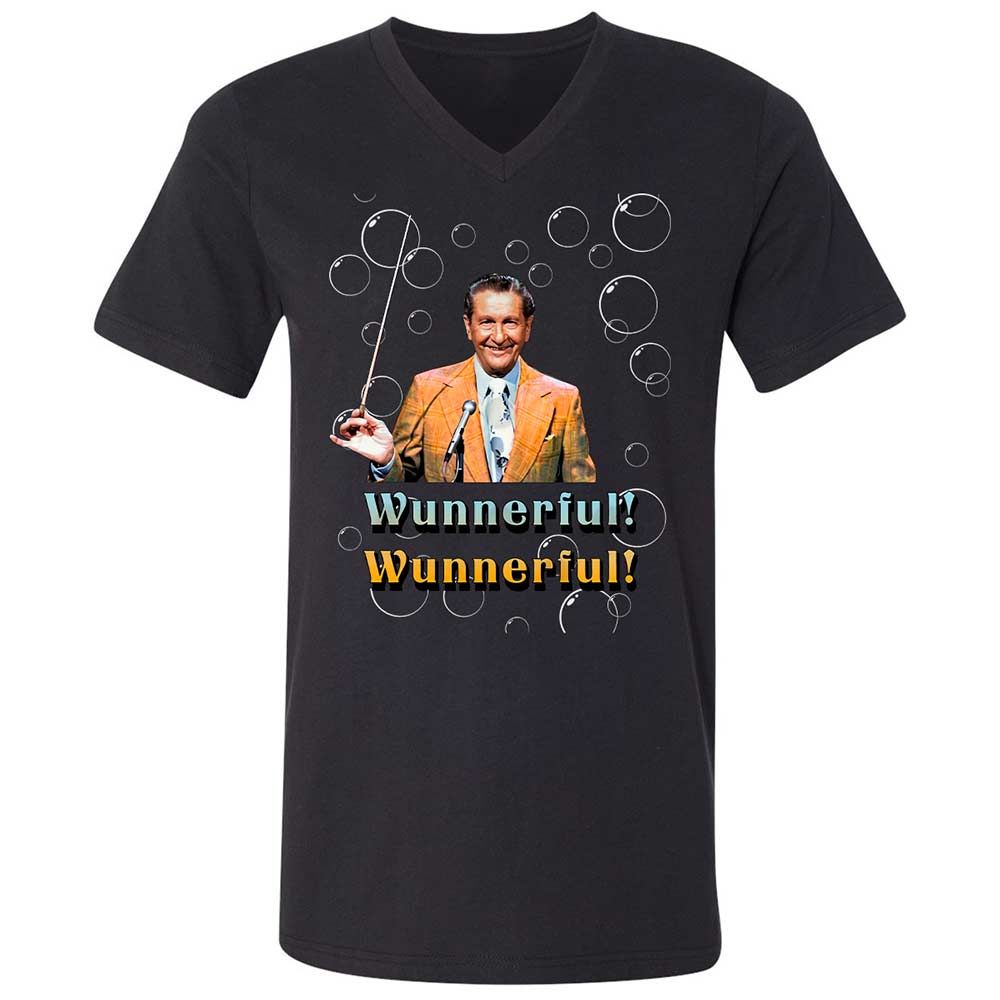 Unisex V-Neck T-Shirt - NH8RQ3TR - Black - 1