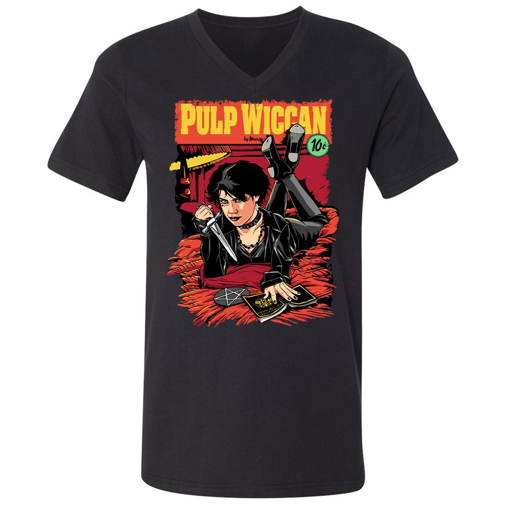 Unisex V-Neck T-Shirt - VD9F4Y1Z - Black - 1